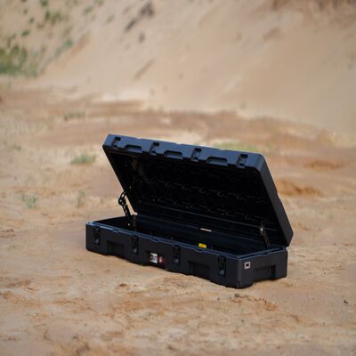 Custom OUTZONE V7 85L Heavy-Duty Rotary-Plastic Tool Box Rigid Case Camping Rotating Transport Truck Roof Luggage Rack ODM