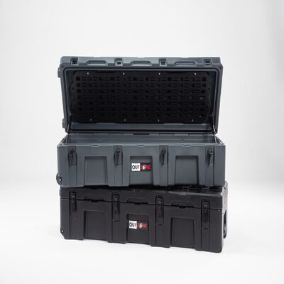 High Quality 112L Detachable Waterproof Storage Box Rotoplastic Outdoor Activity Tool Case for Car Roof-ODM Customization