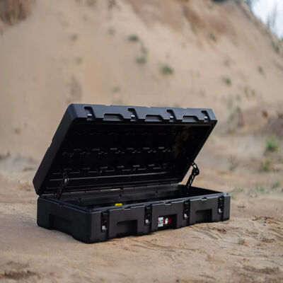 Durable 85L Plastic Universal Roof Top Carrier Storage Tool Box LLDPE Cargo Case Rotomolded Tool Box 4WD Storage Box Roof Rack