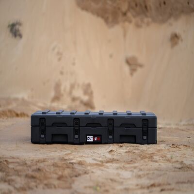 Custom OUTZONE V7 85L Heavy-Duty Rotary-Plastic Tool Box Rigid Case Camping Rotating Transport Truck Roof Luggage Rack ODM